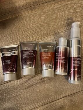 Joico Travel Hair Treatment Set in Burgundy and Silver Tones